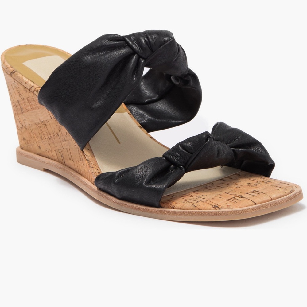 Dolce Vita Naji knotted cork wedge Mules NEW 9